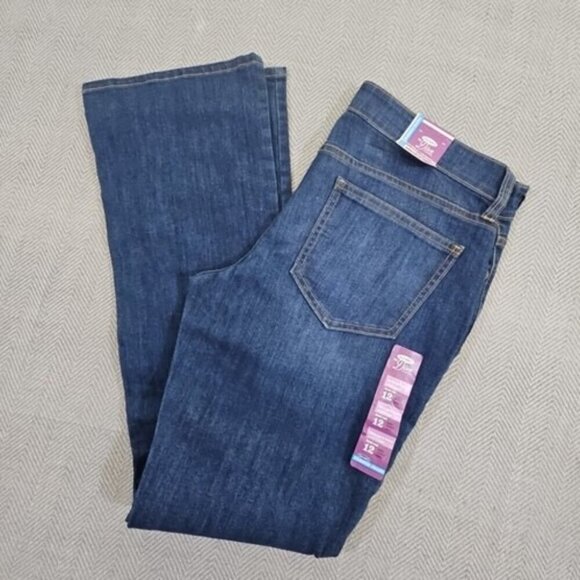 Old Navy The Diva Women's Size 12 Dark Rinse Boot Cut Trouser Jeans Stretch - Picture 5 of 16